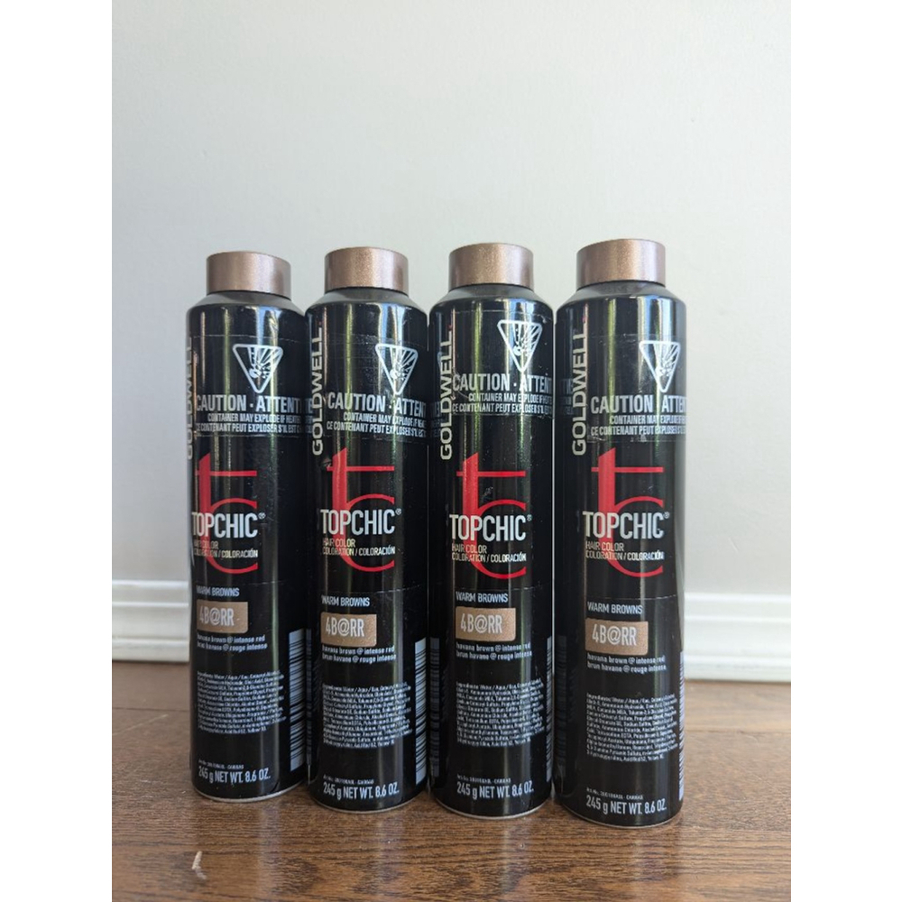Goldwell TOPCHIC Professional Hair Color Warm Brown 4B@RR 8.6 oz New without Box